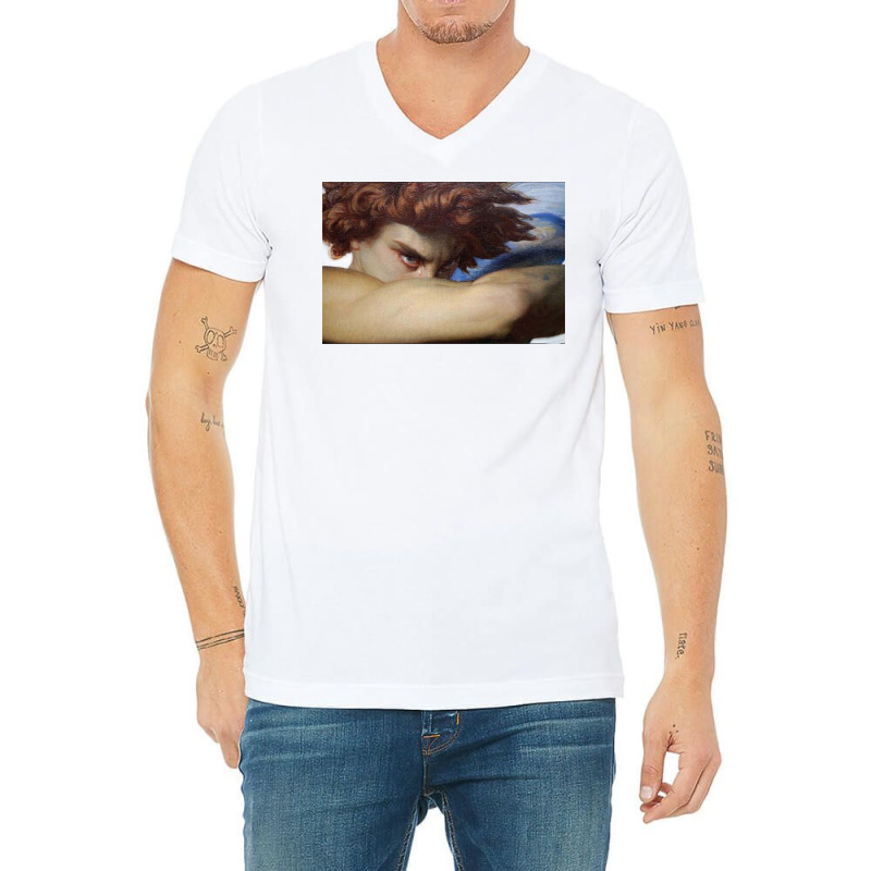 Fallen Angel By Alexandre Cabanel V-Neck Tee by jamesweiss | Artistshot