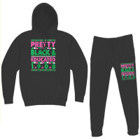 Womens Pretty Black And Educated J15 Founder's Day Aka Women V-neck Hoodie & Jogger Set | Artistshot