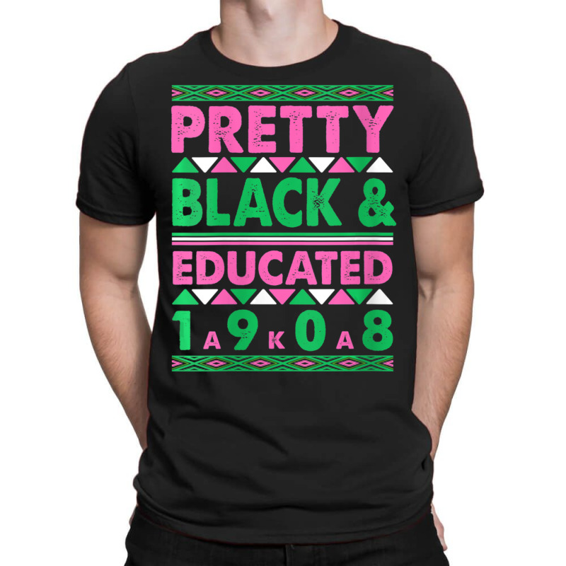 Womens Pretty Black And Educated J15 Founder's Day Aka Women V-neck T-shirt | Artistshot