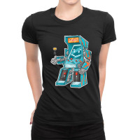 Arcade Bot- Video Game Cabinet With Joystick In Disguise Ladies Fitted T-shirt | Artistshot