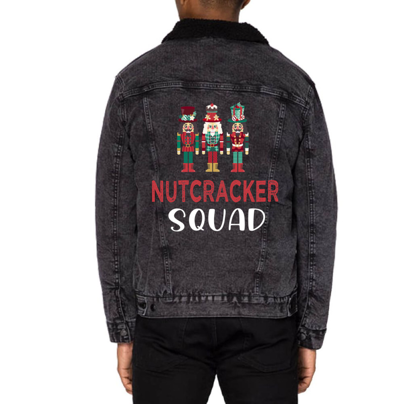 Nutcracker Squad Holiday Christmas Boy Girls Women Men Cute Unisex Sherpa-lined Denim Jacket | Artistshot