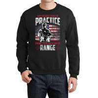 Out Of Practice Veteran Veterans Flag Backside Crewneck Sweatshirt | Artistshot