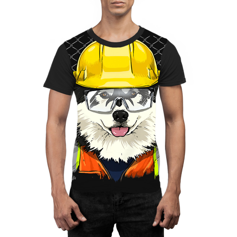 Alaskan Malamute Construction Worker Alaskan Malamute Dog 234 Graphic T-shirt | Artistshot