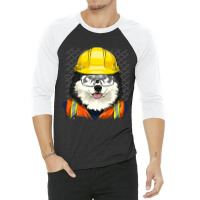 Alaskan Malamute Construction Worker Alaskan Malamute Dog 234 3/4 Sleeve Shirt | Artistshot