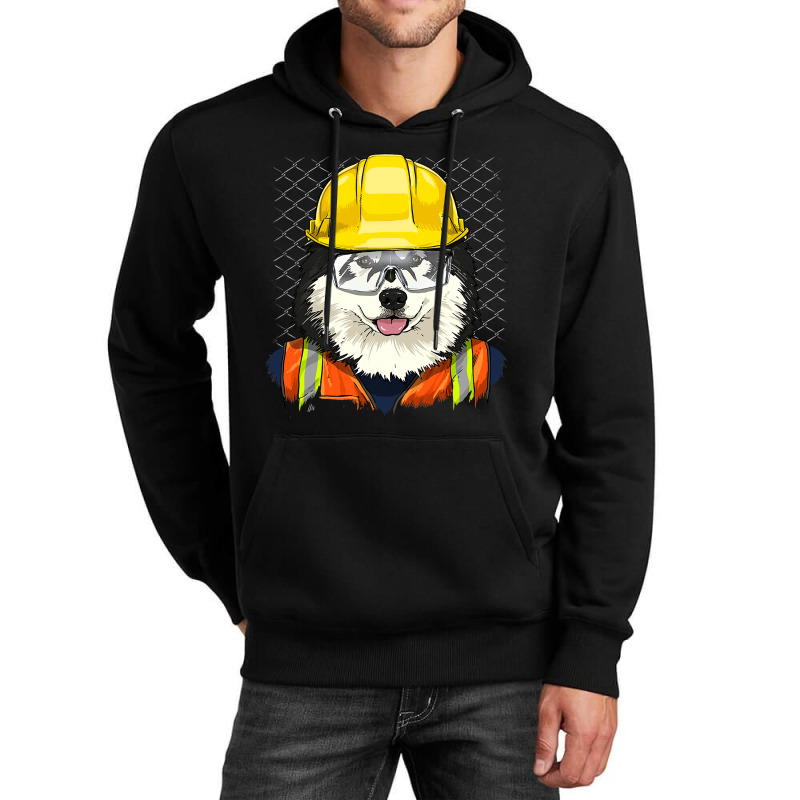 Alaskan Malamute Construction Worker Alaskan Malamute Dog 234 Unisex Hoodie | Artistshot