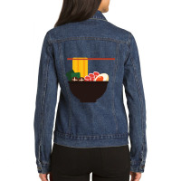 Classic Ramen Noodles Classic Ladies Denim Jacket | Artistshot