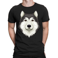 Alaskan Malamute Dog Headalaskan Malamute Dog Lover 337 T-shirt | Artistshot