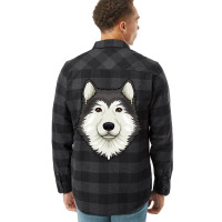 Alaskan Malamute Dog Headalaskan Malamute Dog Lover 337 Flannel Shirt | Artistshot