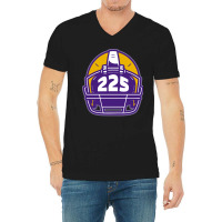 Retro Football Helmet 225 Area Code Baton Rouge Louisiana Football V-neck Tee | Artistshot