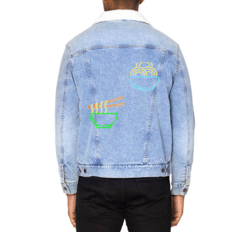 Classic Ramen Noodles Classic Unisex Sherpa-Lined Denim Jacket by AYESHAJOHNSON | Artistshot