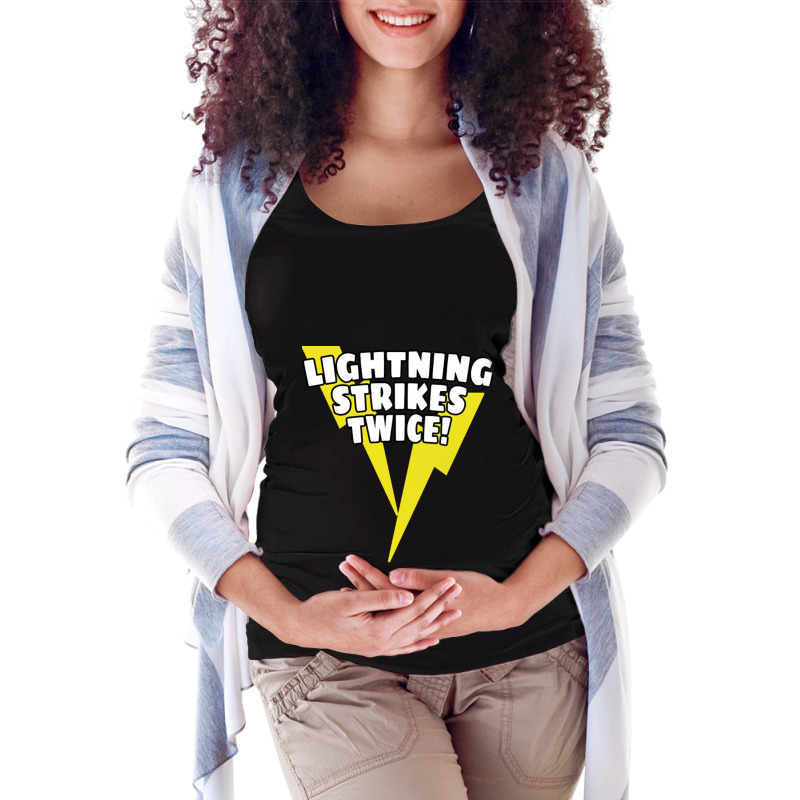 Lightning Strikes Twice Friend Maternity Scoop Neck T-shirt by OrvilleBudiao | Artistshot