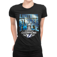 Lightning Strikes Twice Ladies Fitted T-shirt | Artistshot