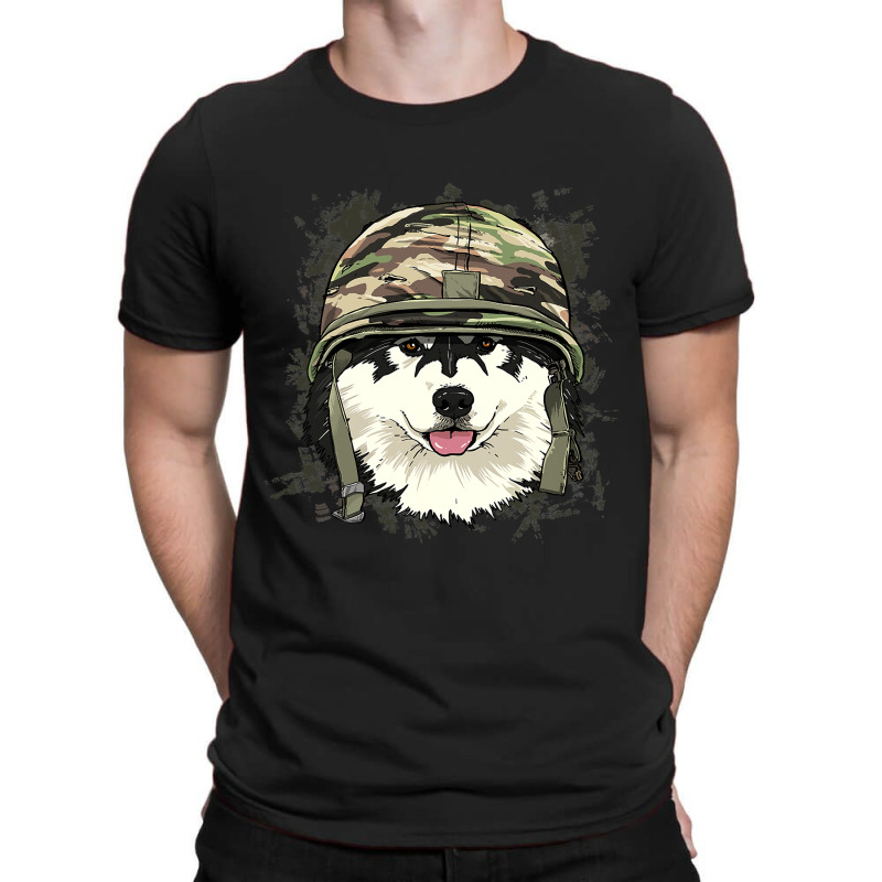 Alaskan Malamute Soldier Veteran Dogarmy Dog Lover 622 T-shirt | Artistshot