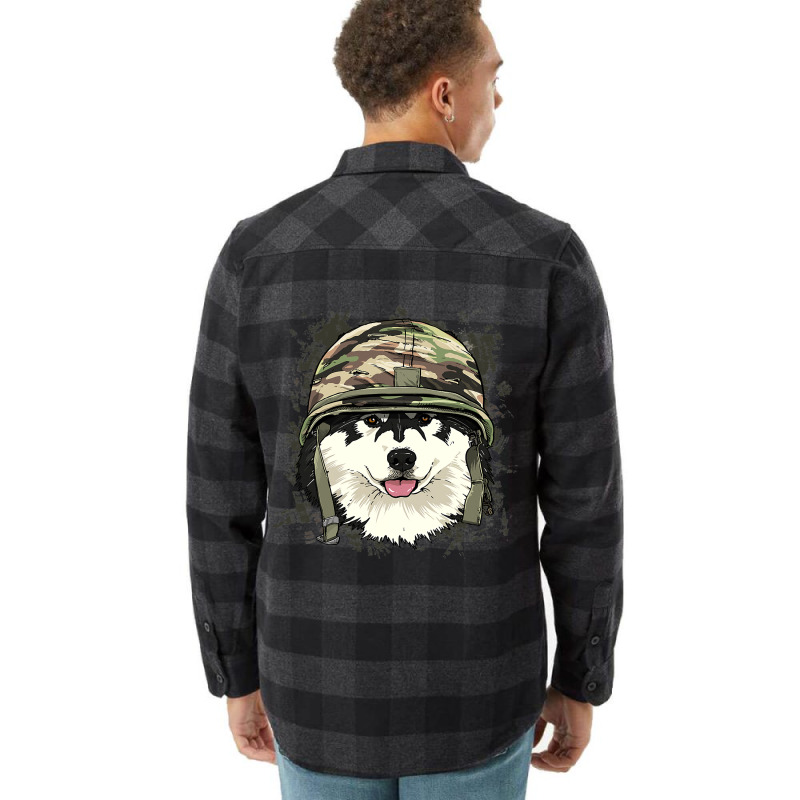 Alaskan Malamute Soldier Veteran Dogarmy Dog Lover 622 Flannel Shirt | Artistshot