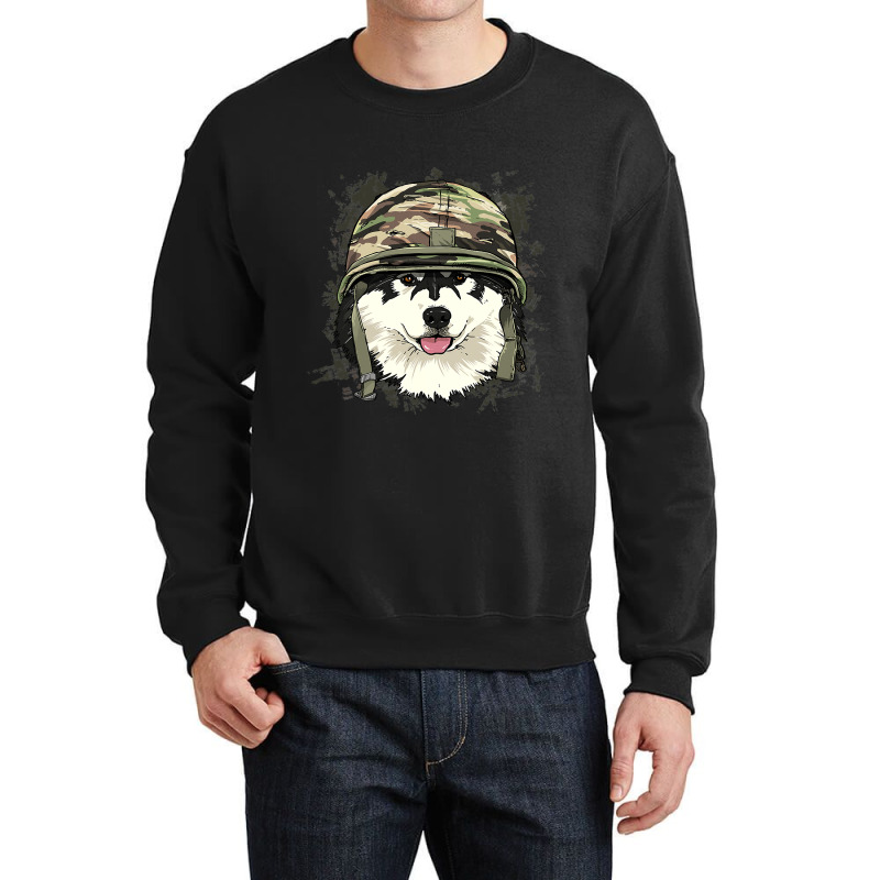 Alaskan Malamute Soldier Veteran Dogarmy Dog Lover 622 Crewneck Sweatshirt | Artistshot