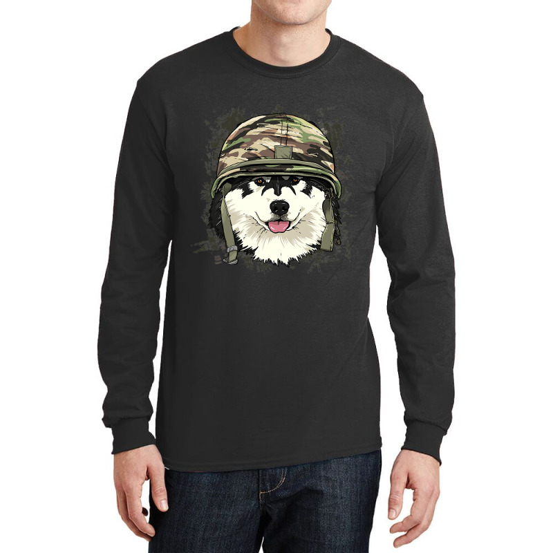 Alaskan Malamute Soldier Veteran Dogarmy Dog Lover 622 Long Sleeve Shirts | Artistshot