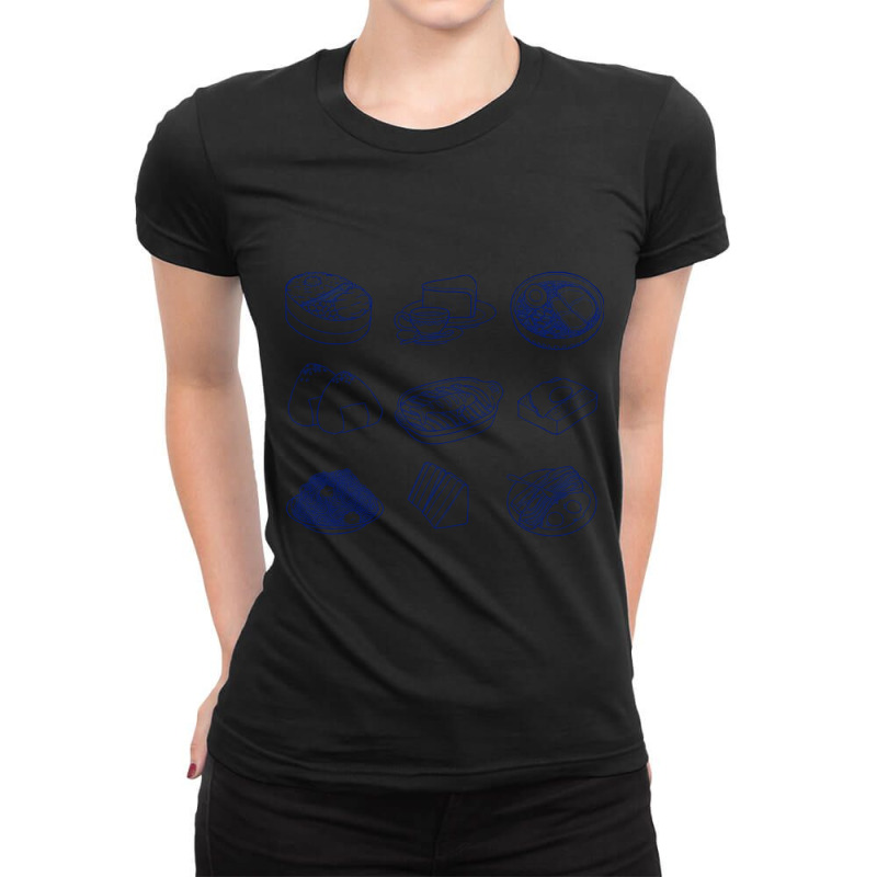 Ghibli Food  Blue Line Classic Ladies Fitted T-Shirt by AYESHAJOHNSON | Artistshot