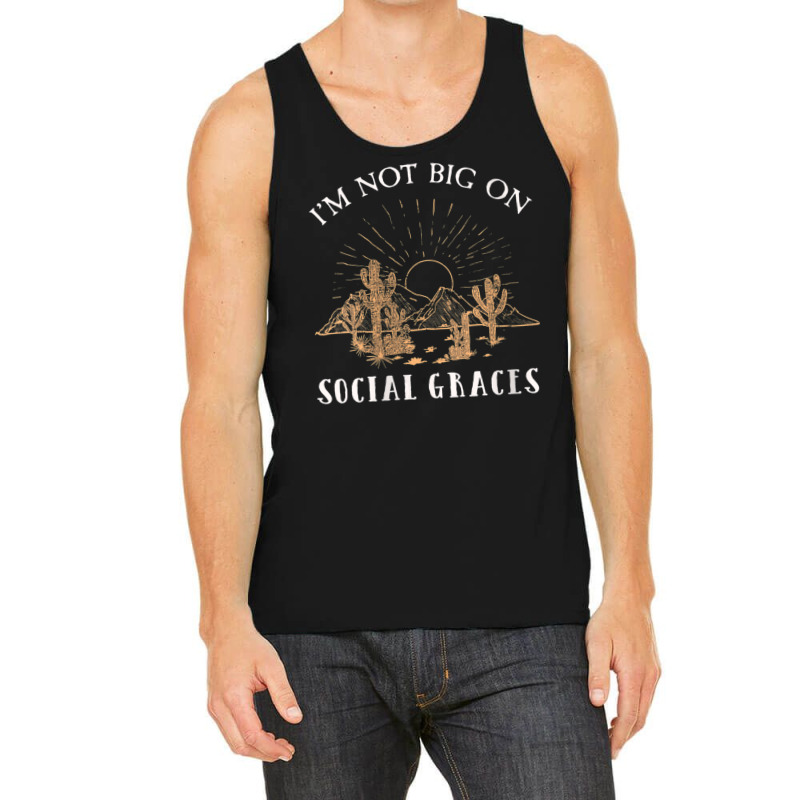 Womens Vintage Arts I'm Not Big On Social Graces Bluegrass Music V-nec Tank Top by Min09 | Artistshot