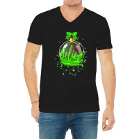 Lyme Disease Awareness - Believe Ornament Christmas V-neck Tee | Artistshot