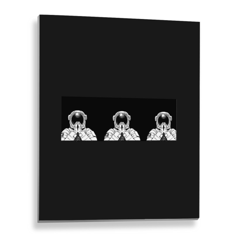 Praying Astronauts Metal Print Vertical | Artistshot