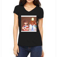 Klance - Ponyo (lamp) Chiffon Top Women's V-neck T-shirt | Artistshot