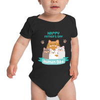 Happy Fathers Human Dad Cats Baby Bodysuit | Artistshot