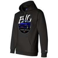 Jdm Evo Blue Black Sun Edition Champion Hoodie | Artistshot