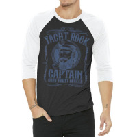 Yacht Rock Captain Pontoon Boat Party Music Boating 3/4 Sleeve Shirt | Artistshot