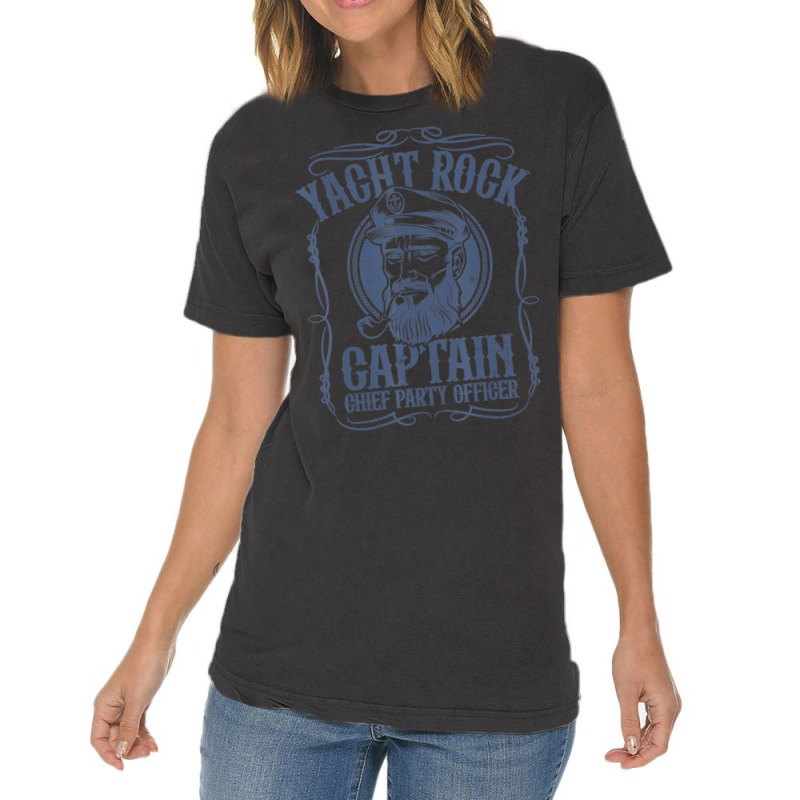 Yacht Rock Captain Pontoon Boat Party Music Boating Vintage T-shirt | Artistshot