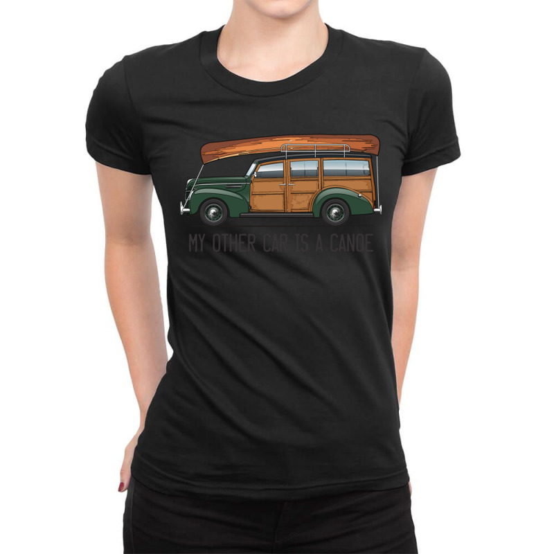 Canoe Wagon Dartmouth Green Ladies Fitted T-Shirt by hapkeluciik | Artistshot