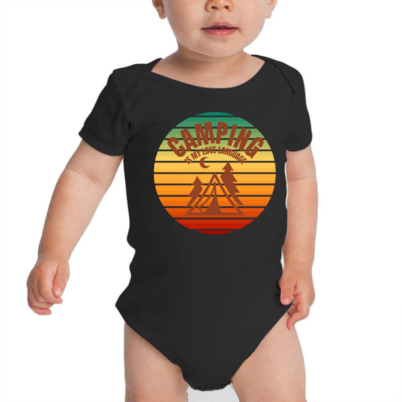 Camping Is My Love Language Baby Bodysuit by Panyuwunan | Artistshot