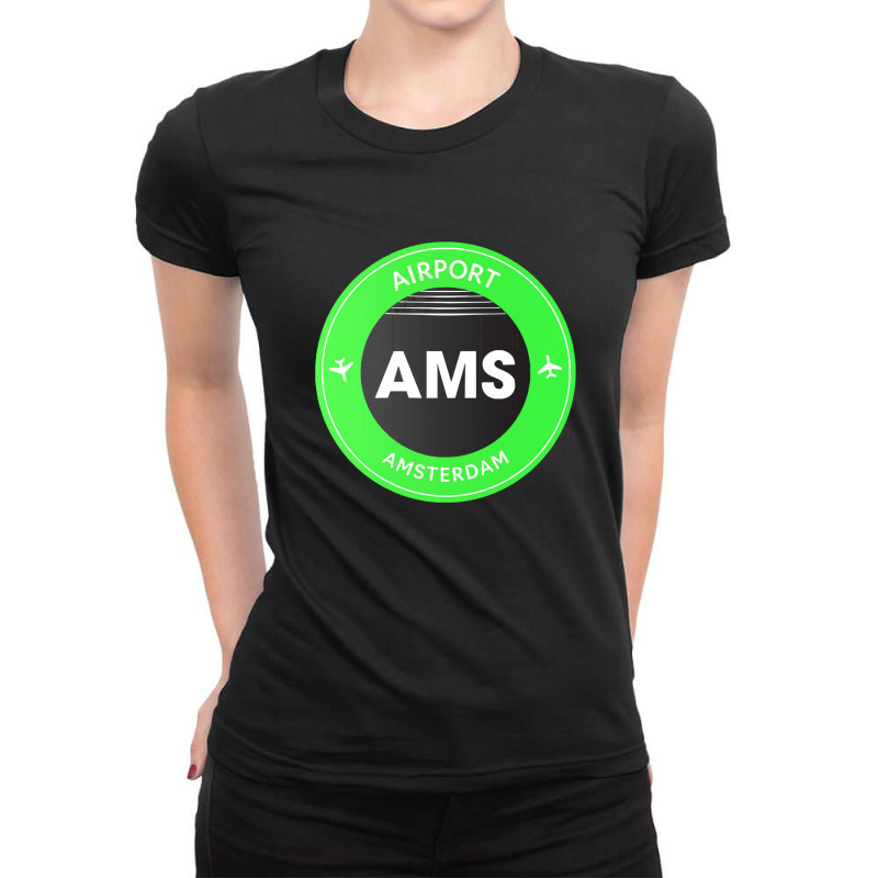 Amsterdam Green Ladies Fitted T-Shirt by MelindaBouwman | Artistshot