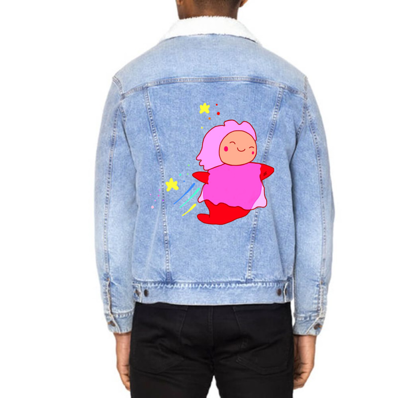 Anime Fish Girl  Classic Unisex Sherpa-Lined Denim Jacket by AYESHAJOHNSON | Artistshot