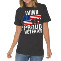 Proud Wwii World War Ii Veteran Gift For Military Men Women Vintage T-shirt | Artistshot