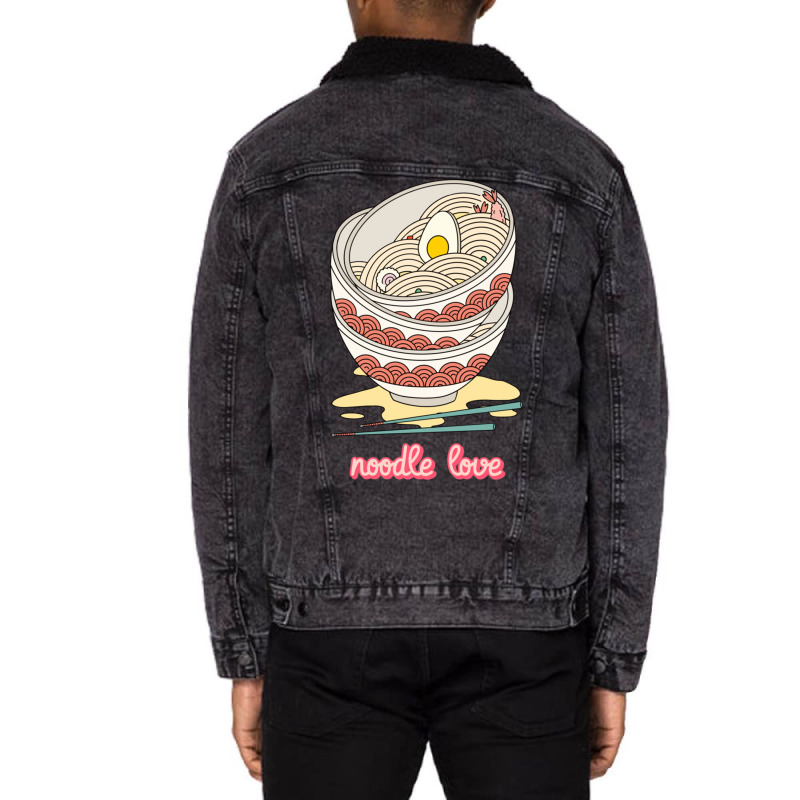 Ponyo Ramen Noodles  Classic Unisex Sherpa-Lined Denim Jacket by AYESHAJOHNSON | Artistshot