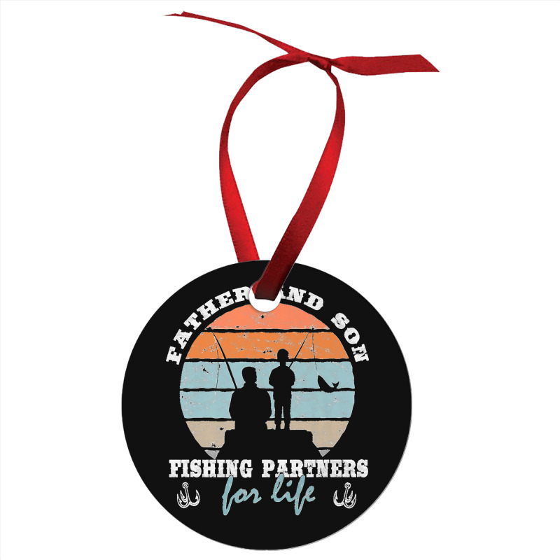 Father And Son Fishing Partners For Life Dad Son Fishing Premium Ornament | Artistshot