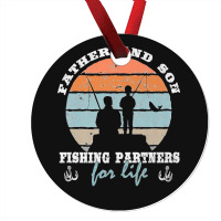 Father And Son Fishing Partners For Life Dad Son Fishing Premium Ornament | Artistshot