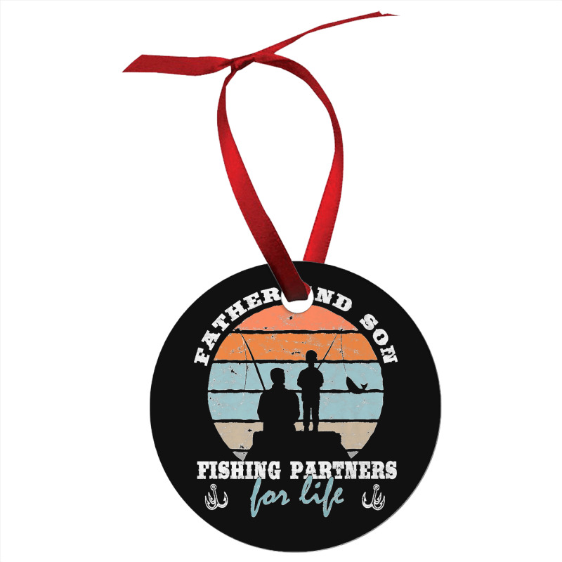 Father And Son Fishing Partners For Life Dad Son Fishing Premium Ornament | Artistshot