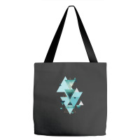 Geometric Triangle Compilation In Teal Tote Bags | Artistshot