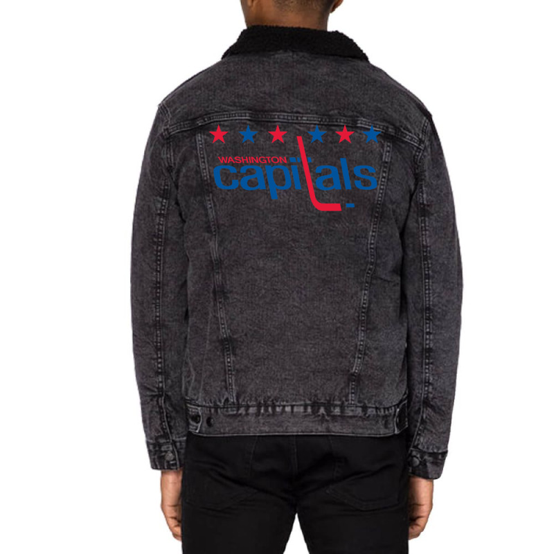 Capitals Merch Unisex Sherpa-Lined Denim Jacket by SoniaAlt | Artistshot