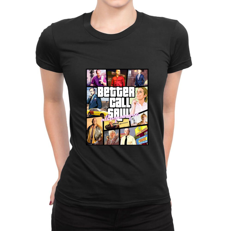 Grand Better Theft Call Auto Saul Ladies Fitted T-Shirt by MichaelSchales | Artistshot