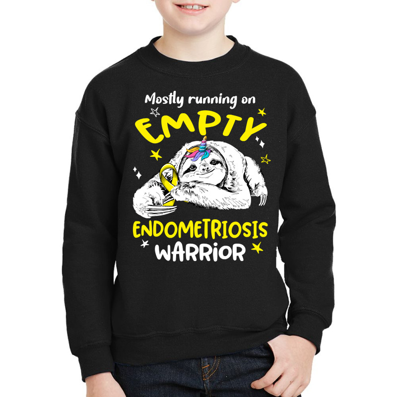 Mostly Running On Empty Endometriosis Warrior-xh7j0 Youth Sweatshirt | Artistshot