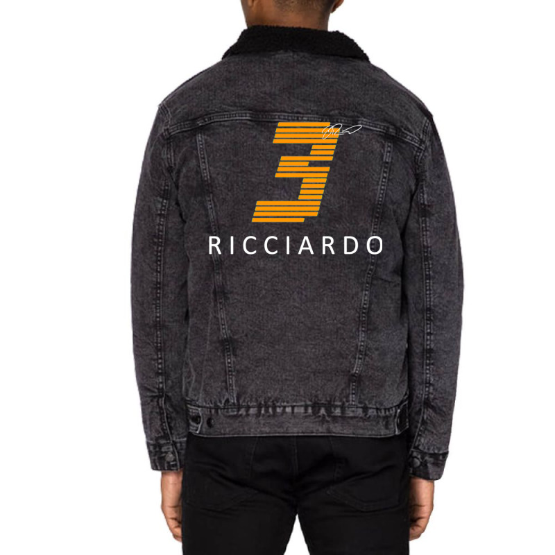 Daniel Ricciardo Graphic   Dark Unisex Sherpa-Lined Denim Jacket by senkovdenairp | Artistshot