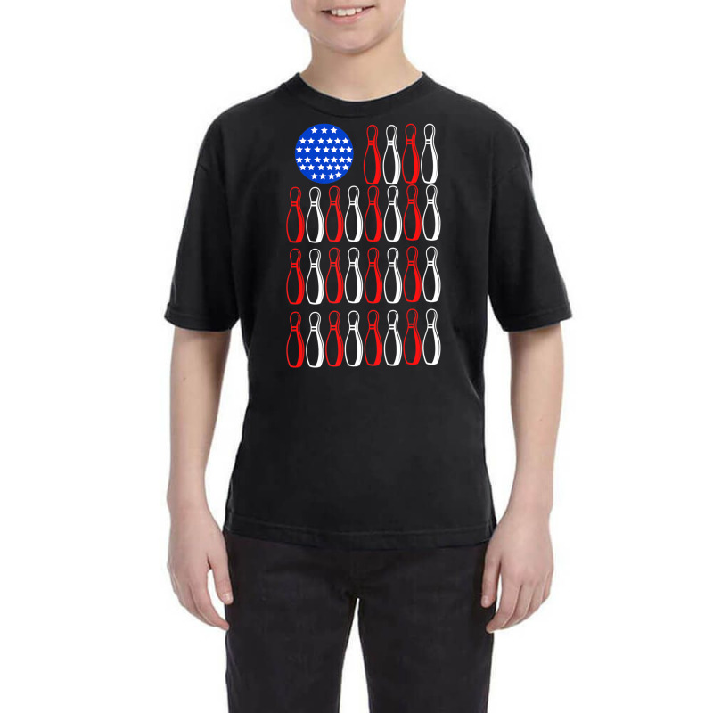 American Flag Patriot Patriotic Strike Sports Bowler Bowling Youth Tee by rastyrocl | Artistshot