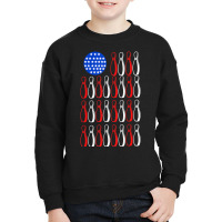 American Flag Patriot Patriotic Strike Sports Bowler Bowling Youth Sweatshirt | Artistshot