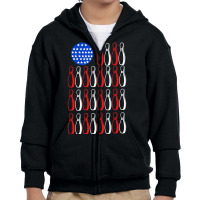 American Flag Patriot Patriotic Strike Sports Bowler Bowling Youth Zipper Hoodie | Artistshot