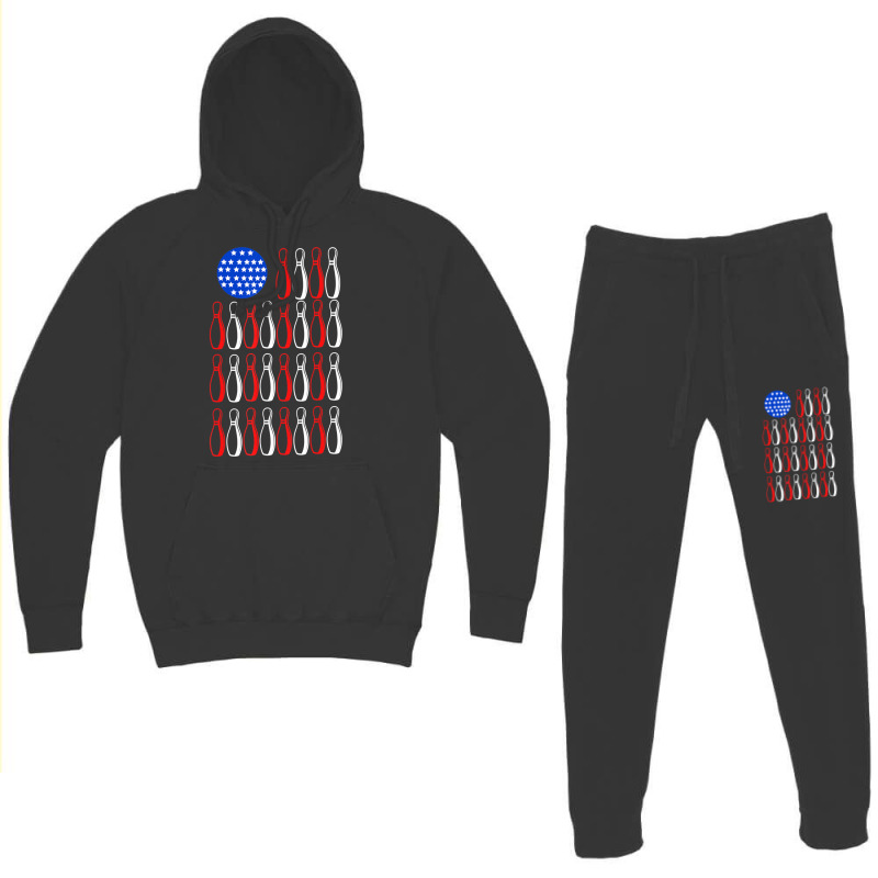 American Flag Patriot Patriotic Strike Sports Bowler Bowling Hoodie & Jogger set by rastyrocl | Artistshot