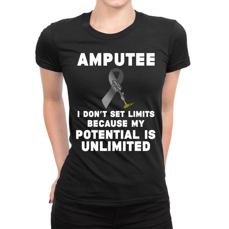 Amputee Humor Potential Leg Arm Recovery Ladies Fitted T-Shirt by rastyrocl | Artistshot