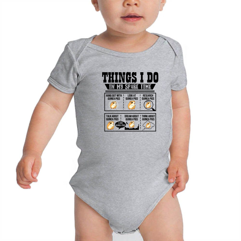 Things I Do In My Spare Time Guinea Pig Cavy Lover Funny Baby Bodysuit | Artistshot