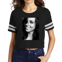 Alicia Keys - Black And White Scorecard Crop Tee | Artistshot